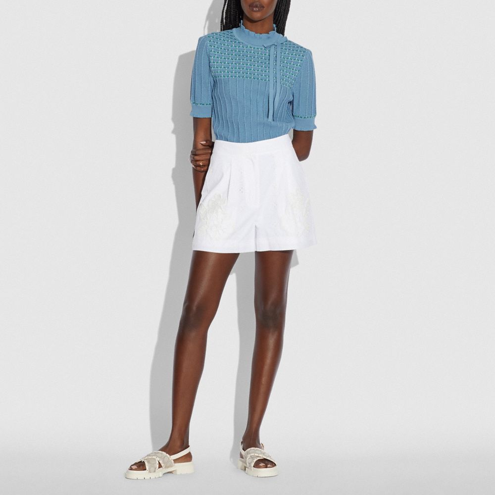 TEXTURED JACQUARD SWEATER