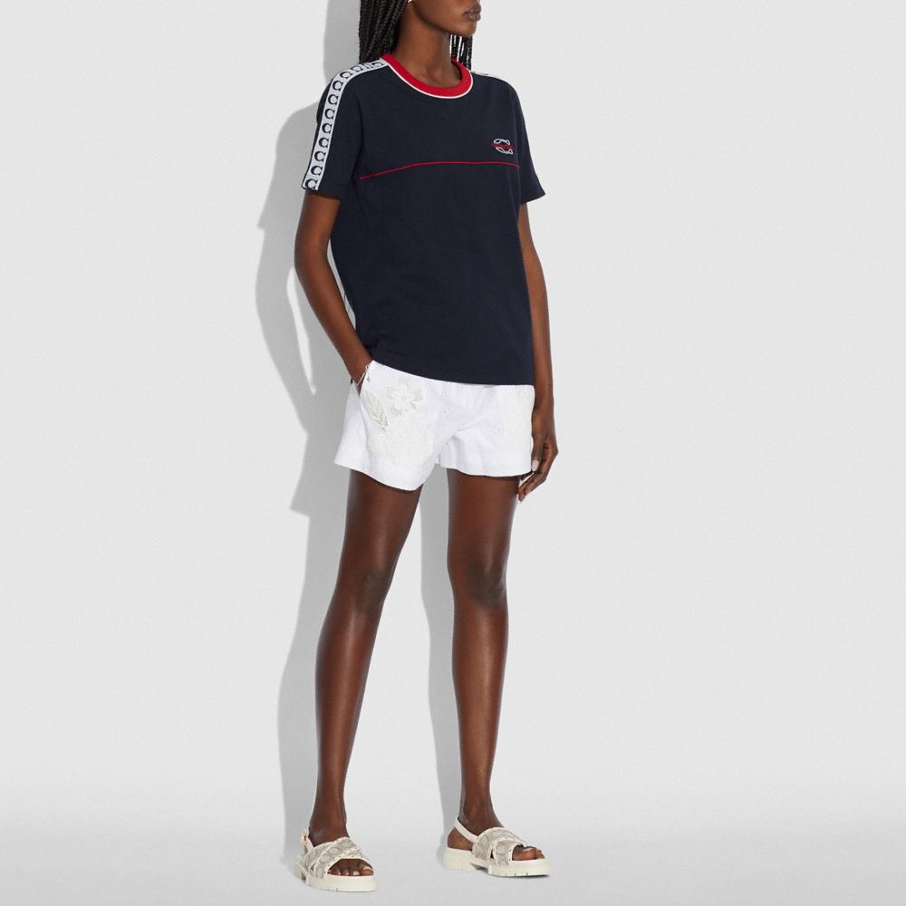 ATHLETIC T-SHIRT WITH SIDE PANELS