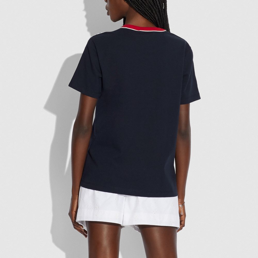 ATHLETIC T-SHIRT WITH SIDE PANELS