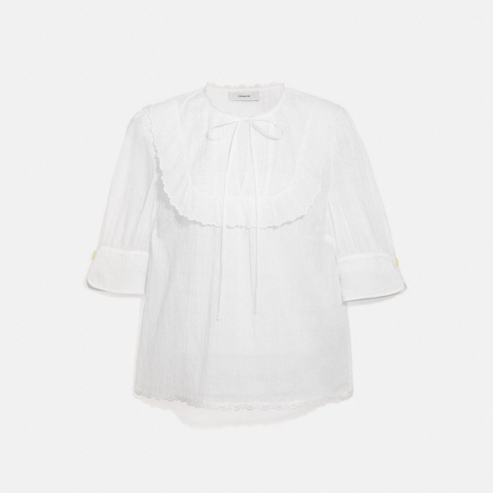 BRODERIE ANGLAISE BIB SHIRT