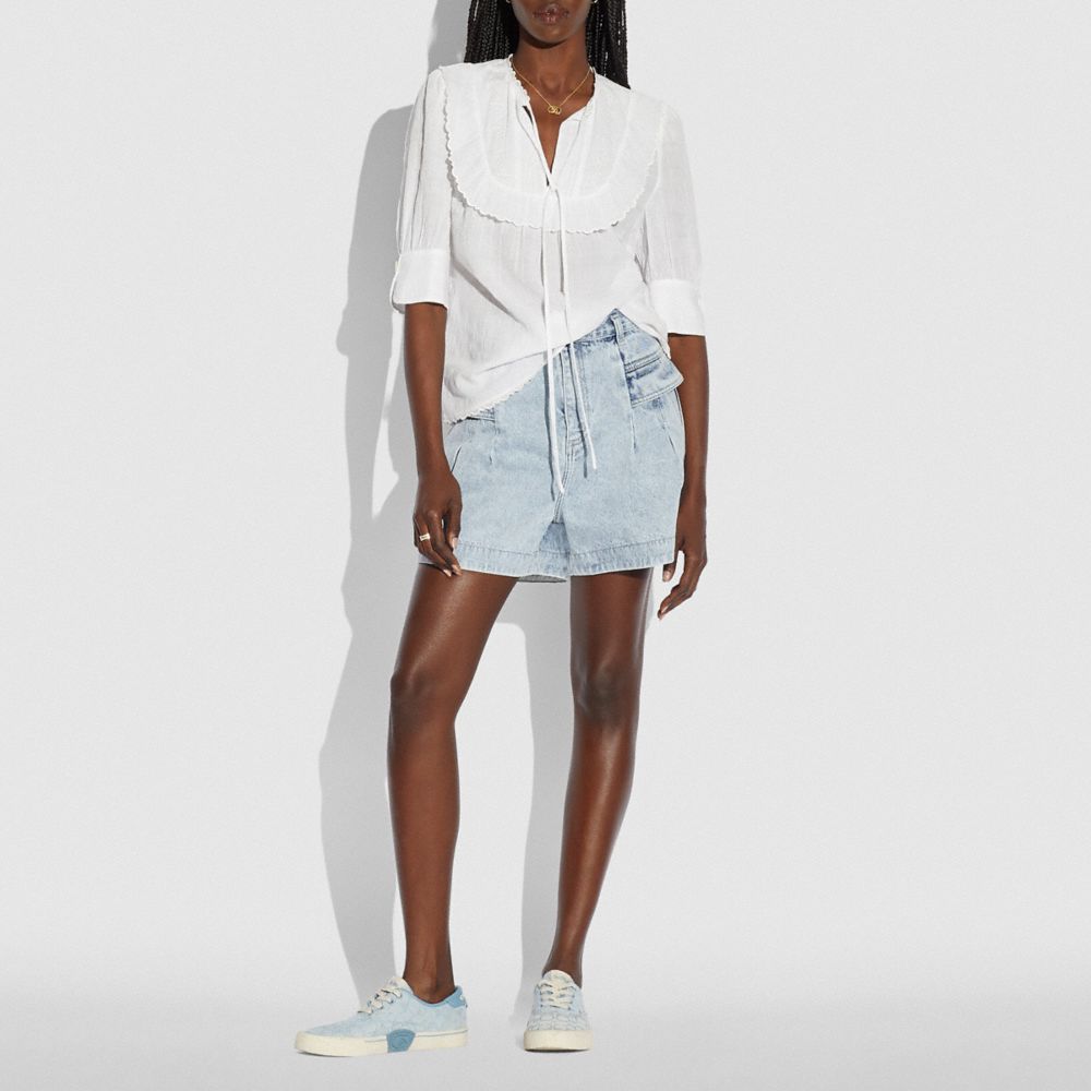 BRODERIE ANGLAISE BIB SHIRT