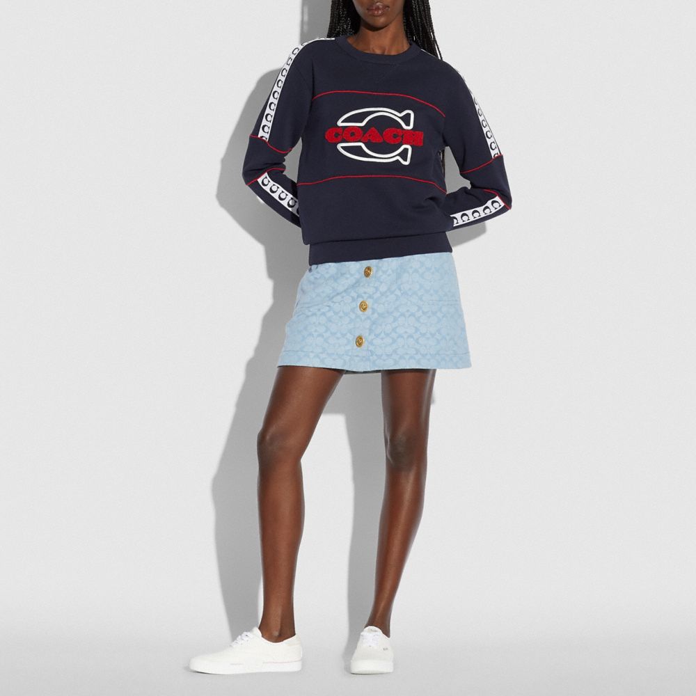 ATHLETIC SWEATSHIRT IN ORGANIC COTTON