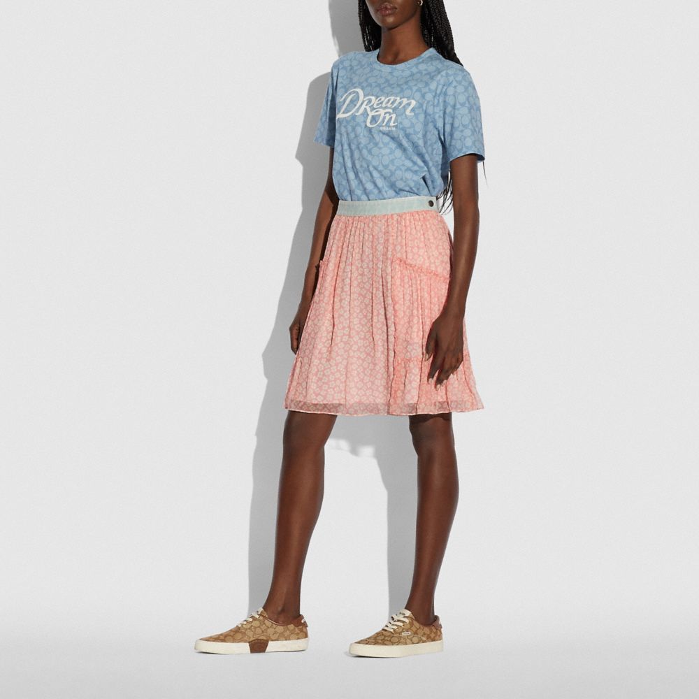 DENIM WAISTBAND MINI SKIRT