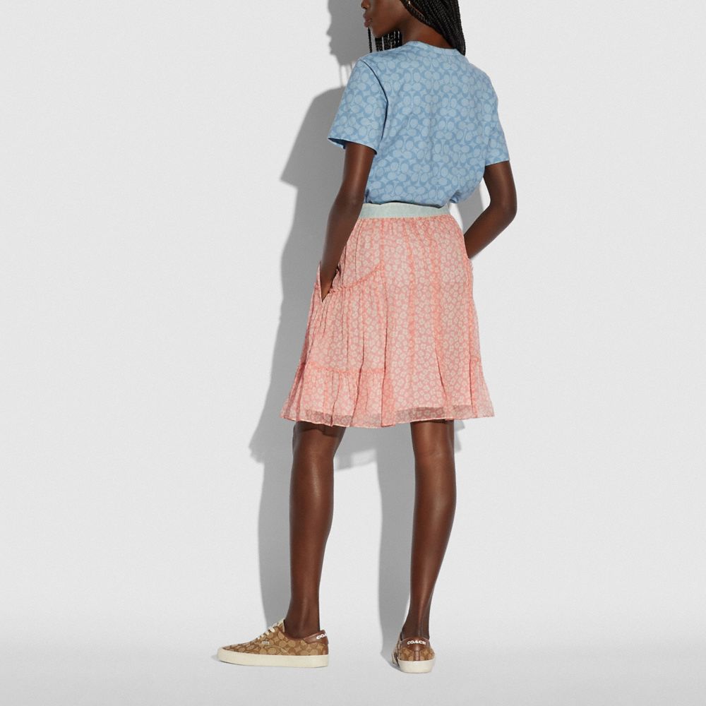 DENIM WAISTBAND MINI SKIRT