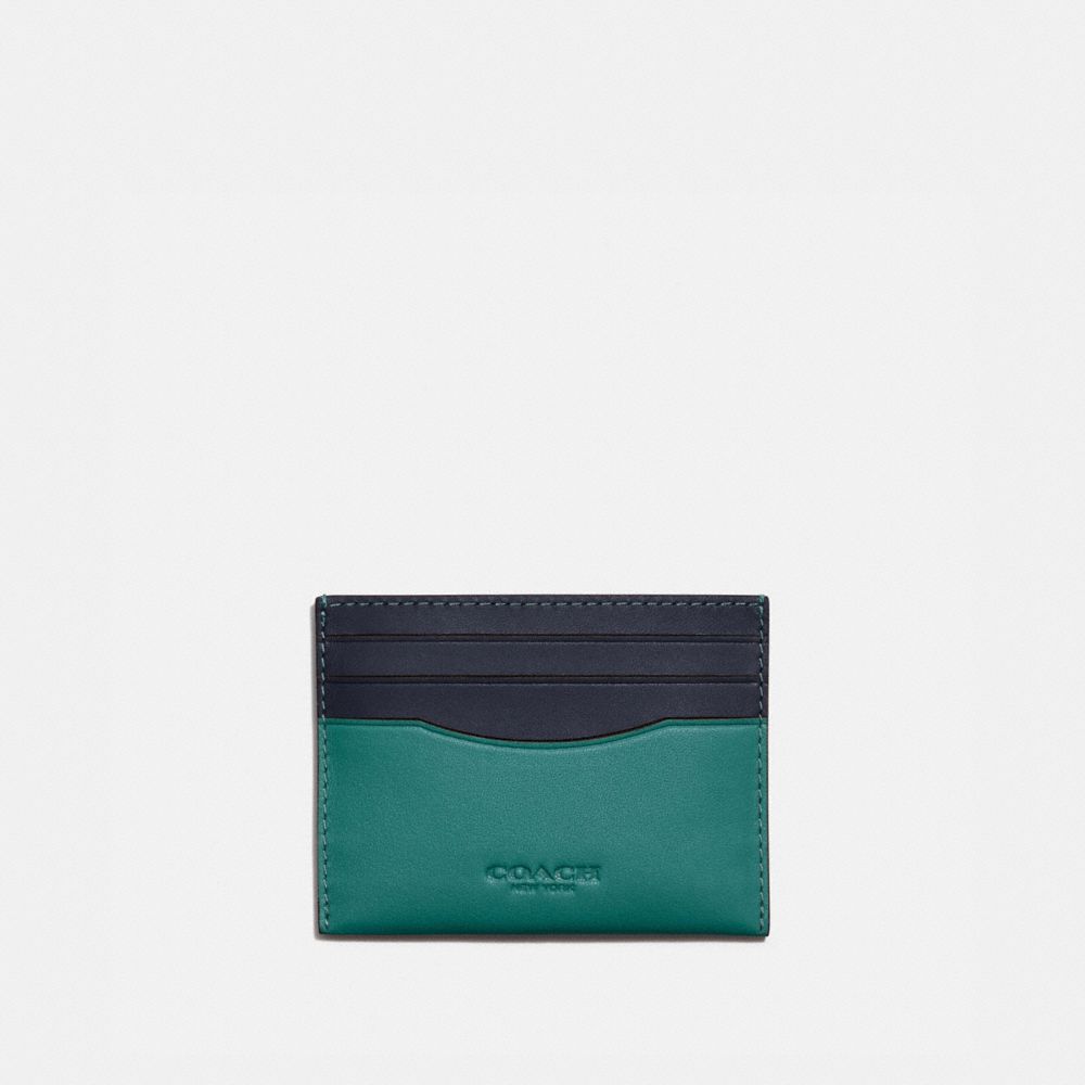 Card Case In Colorblock - C5048 - OCEAN/MIDNIGHT NAVY