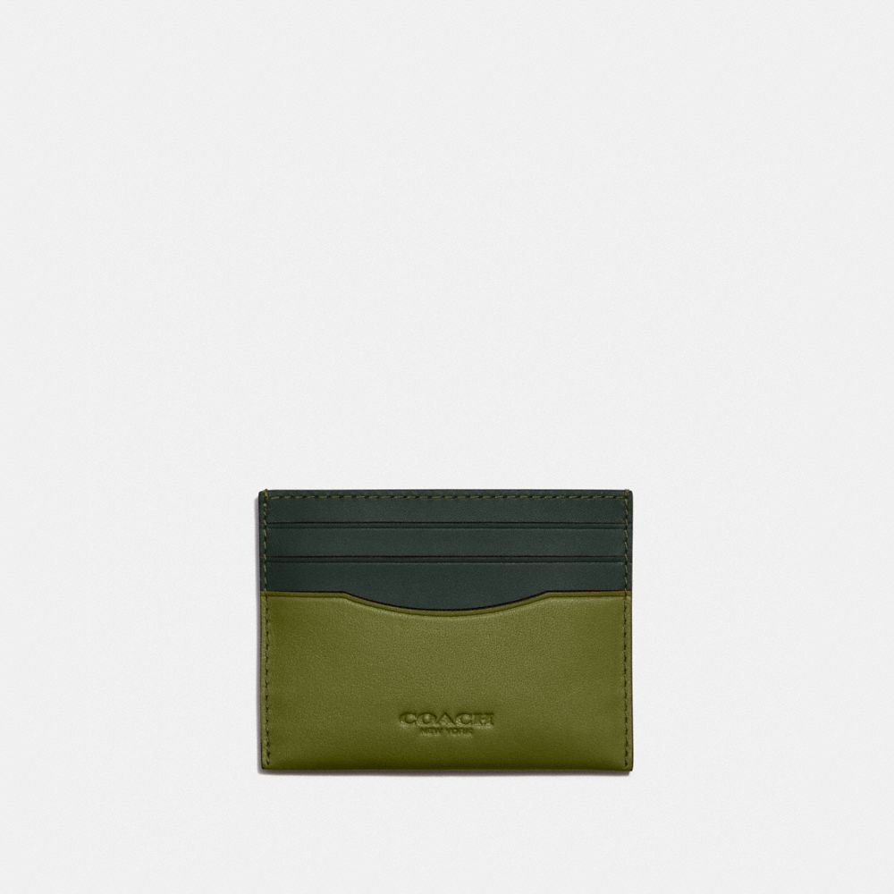 Card Case In Colorblock - C5048 - Olive Green/Amazon Green