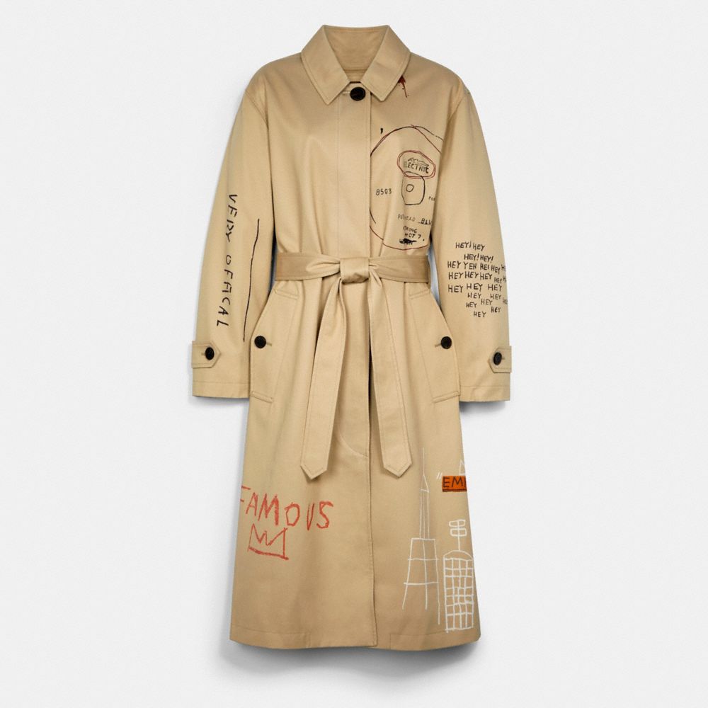 COACH COACH X JEAN-MICHEL BASQUIAT TRENCH - KHAKI - C5174