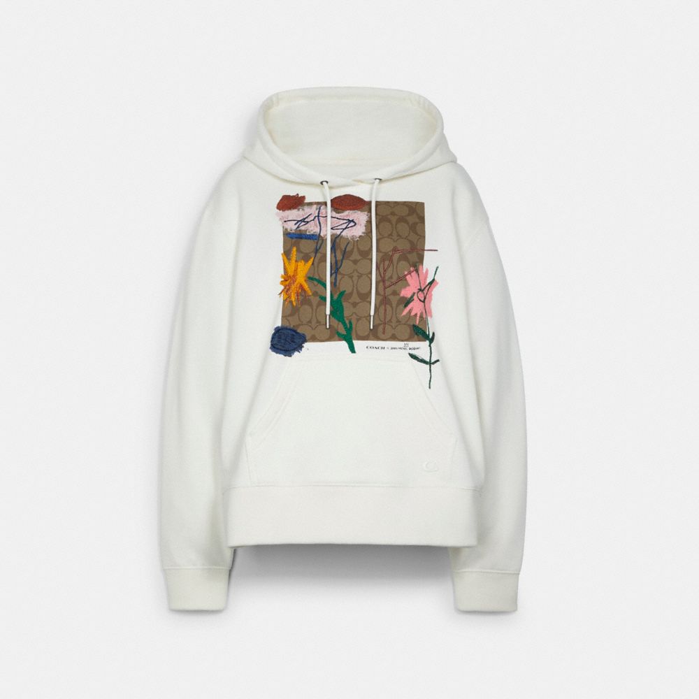 COACH C5179 - COACH X JEAN-MICHEL BASQUIAT HOODIE WHITE.