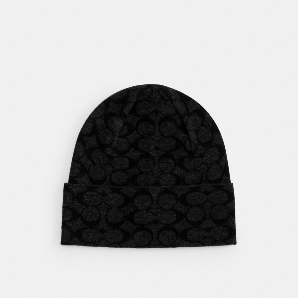 Signature Knit Beanie - C5183 - BLACK