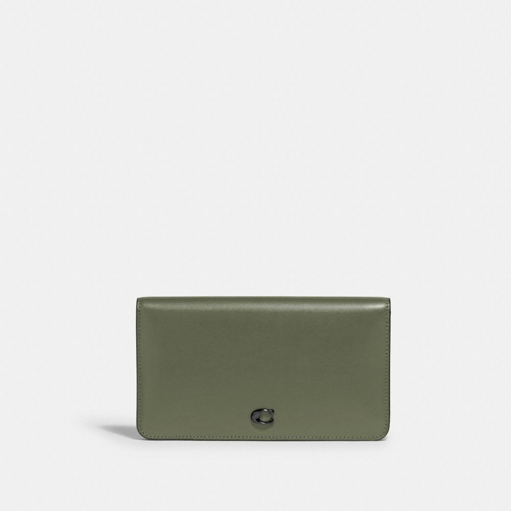 COACH C5191 Slim Wallet PEWTER/ARMY GREEN