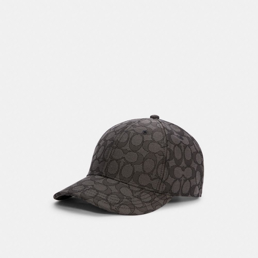 COACH C5211 Signature Jacquard Cap GRAPHITE