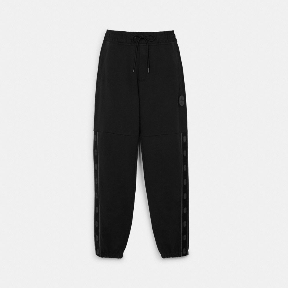 COACH C5230 - SIGNATURE TAPE JOGGERS BLACK