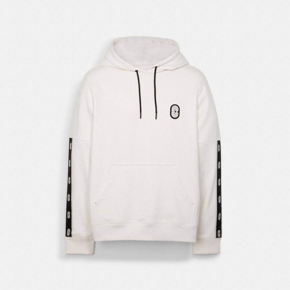 Signature Tape Hoodie - BRIGHT WHITE - COACH C5231