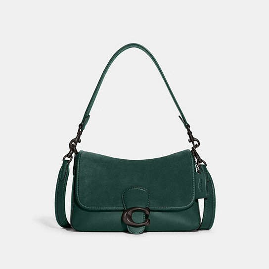 C5262 - Soft Tabby Shoulder Bag Pewter/Forest