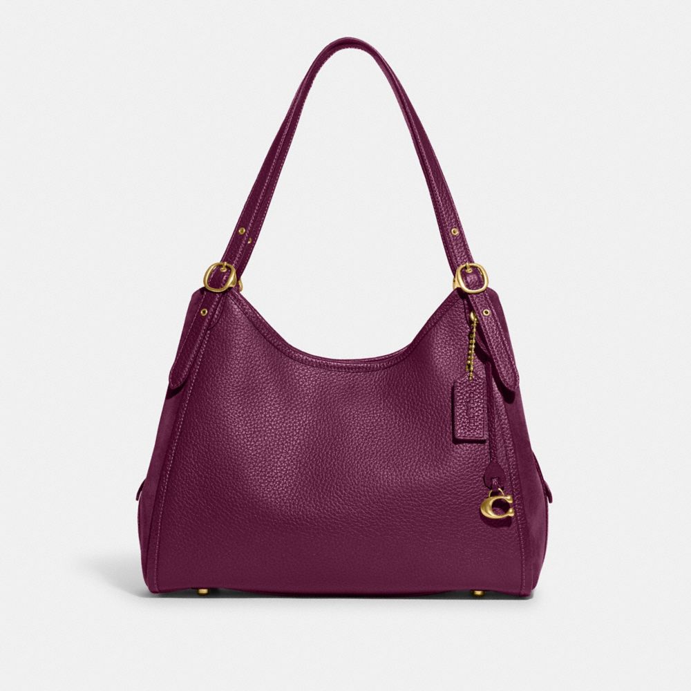 COACH C5265 Lori Shoulder Bag Brass/Deep Berry Multi