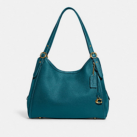COACH C5265 Lori Shoulder Bag Brass/Deep Turquoise Multi