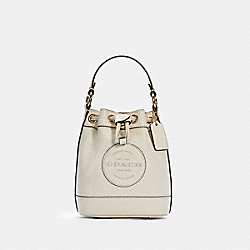 COACH C5269 - Dempsey Drawstring Bucket Bag 15 With Coach Patch GOLD/CHALK