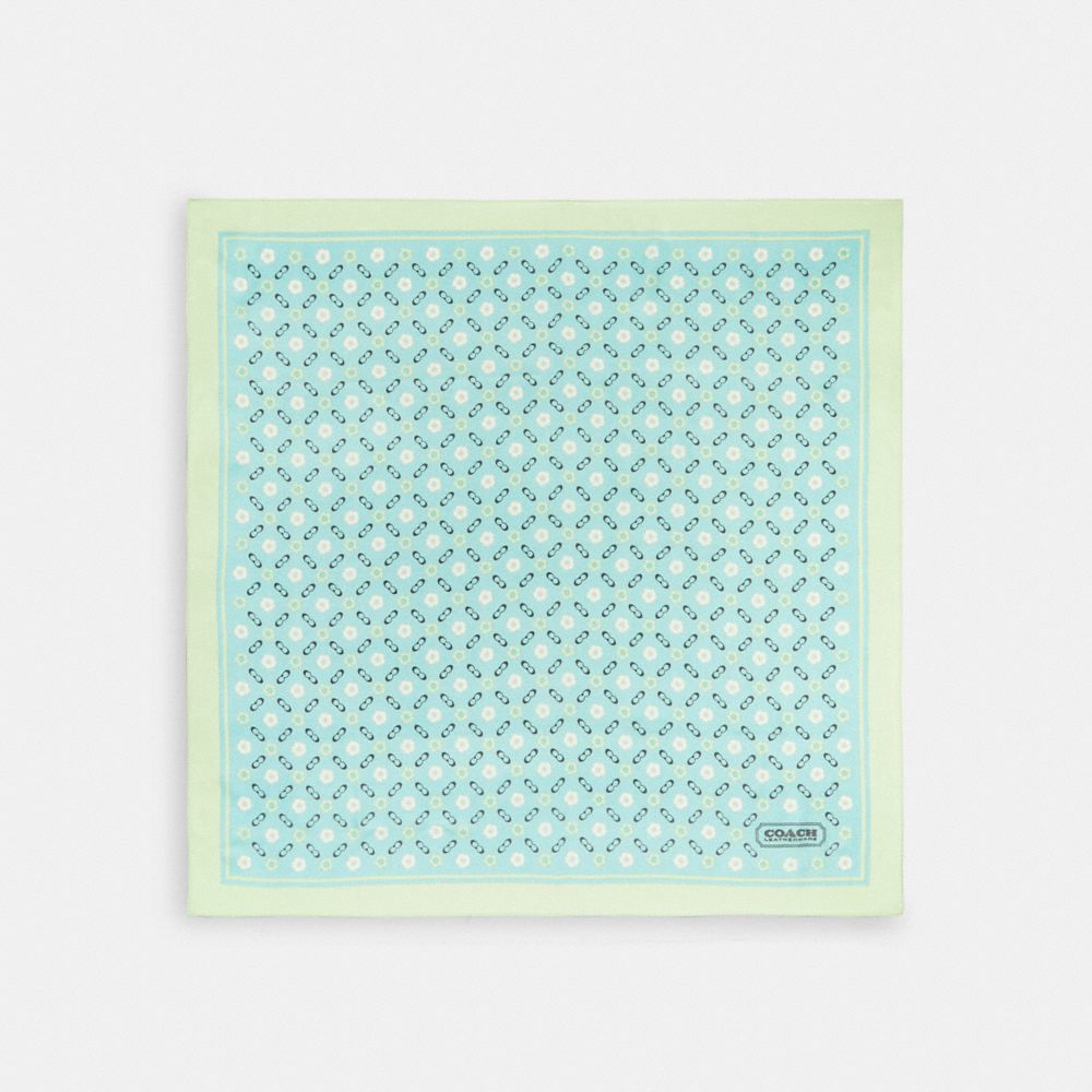 C5276 - Tea Rose Print Silk Square Scarf Petunia