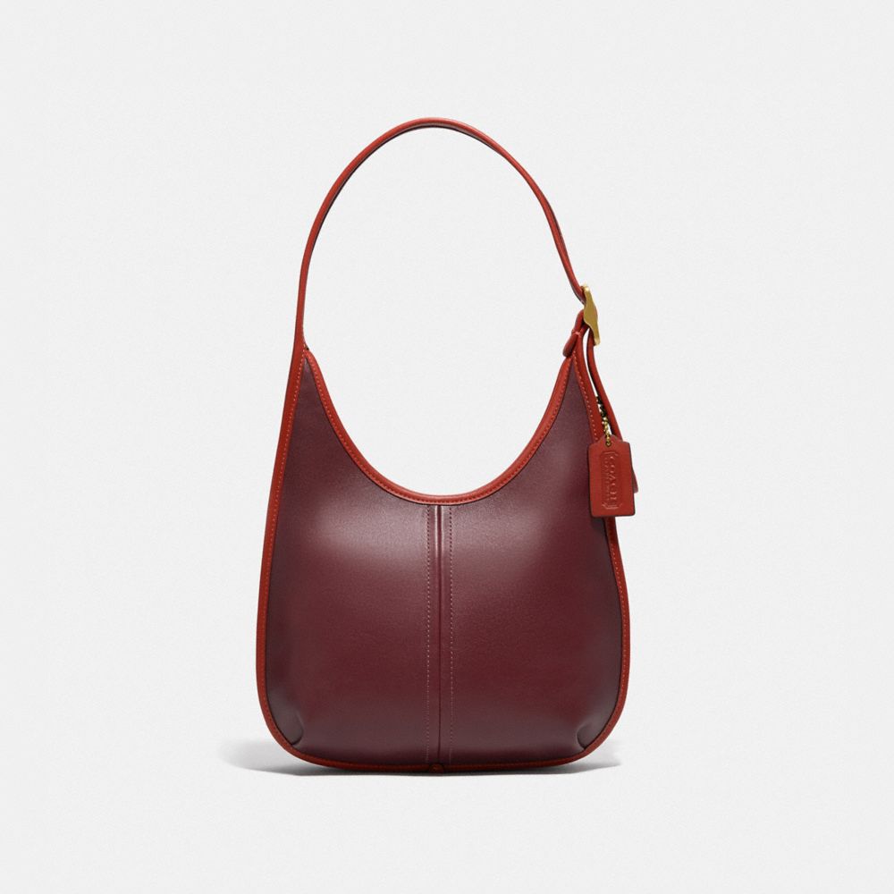 COACH C5282 Ergo Shoulder Bag In Colorblock BRASS/WINE MULTI