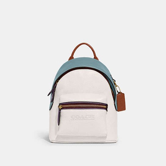 C5286 - Charter Backpack 18 In Colorblock Brass/Amazon Green Multi