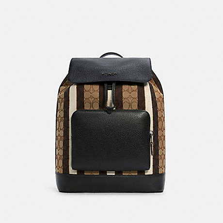 COACH TURNER BACKPACK IN SIGNATURE JACQUARD WITH STRIPES -  - C5295