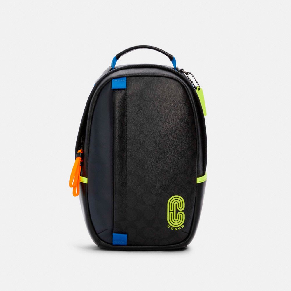 COACH C5298 - EDGE PACK IN SIGNATURE CANVAS QB/BLACK MULTI