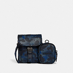 Charter North/South Crossbody With Hybrid Pouch With Camo Print - C5326 - Blue/Midnight Navy