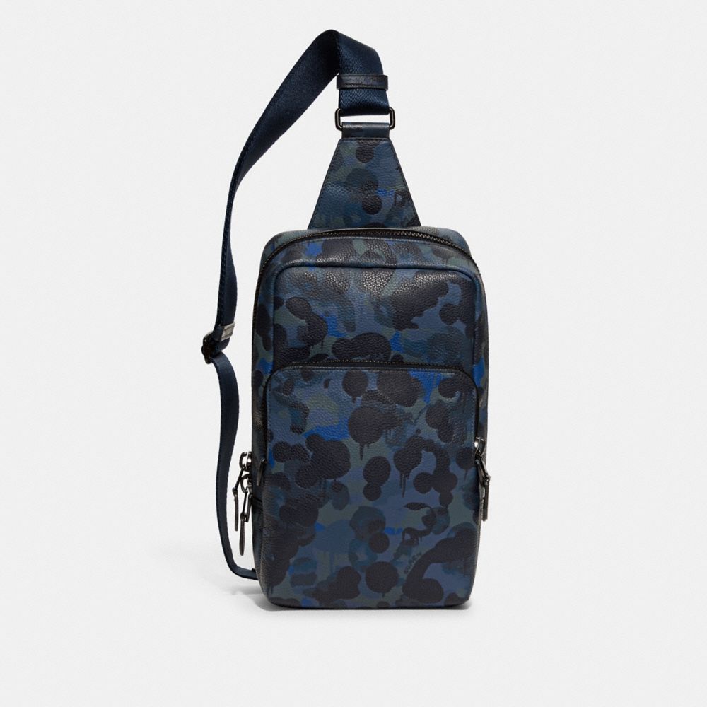 COACH C5334 Gotham Pack With Camo Print BLUE/MIDNIGHT NAVY