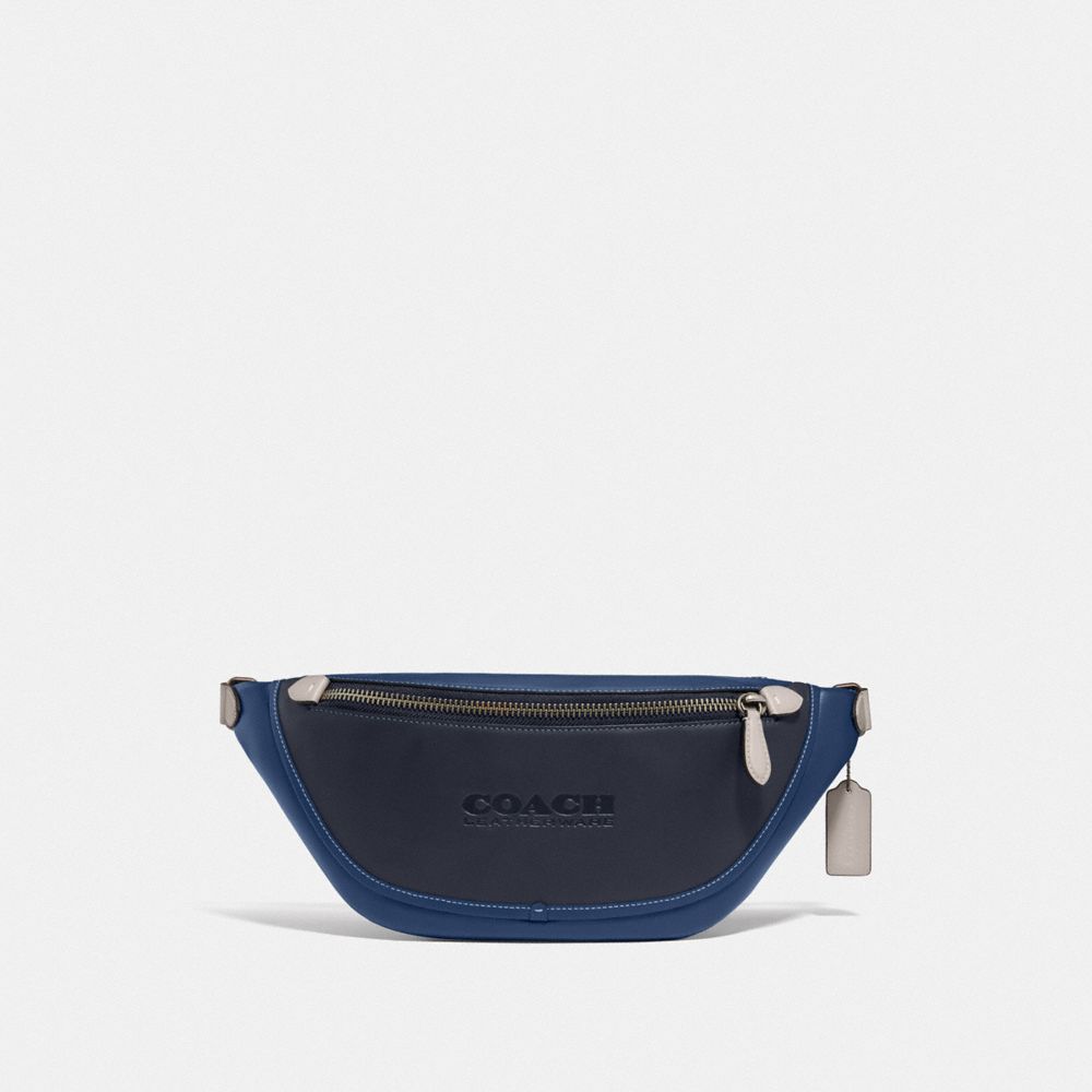 League Belt Bag In Colorblock - C5343 - Black Copper/Deep Blue Multi