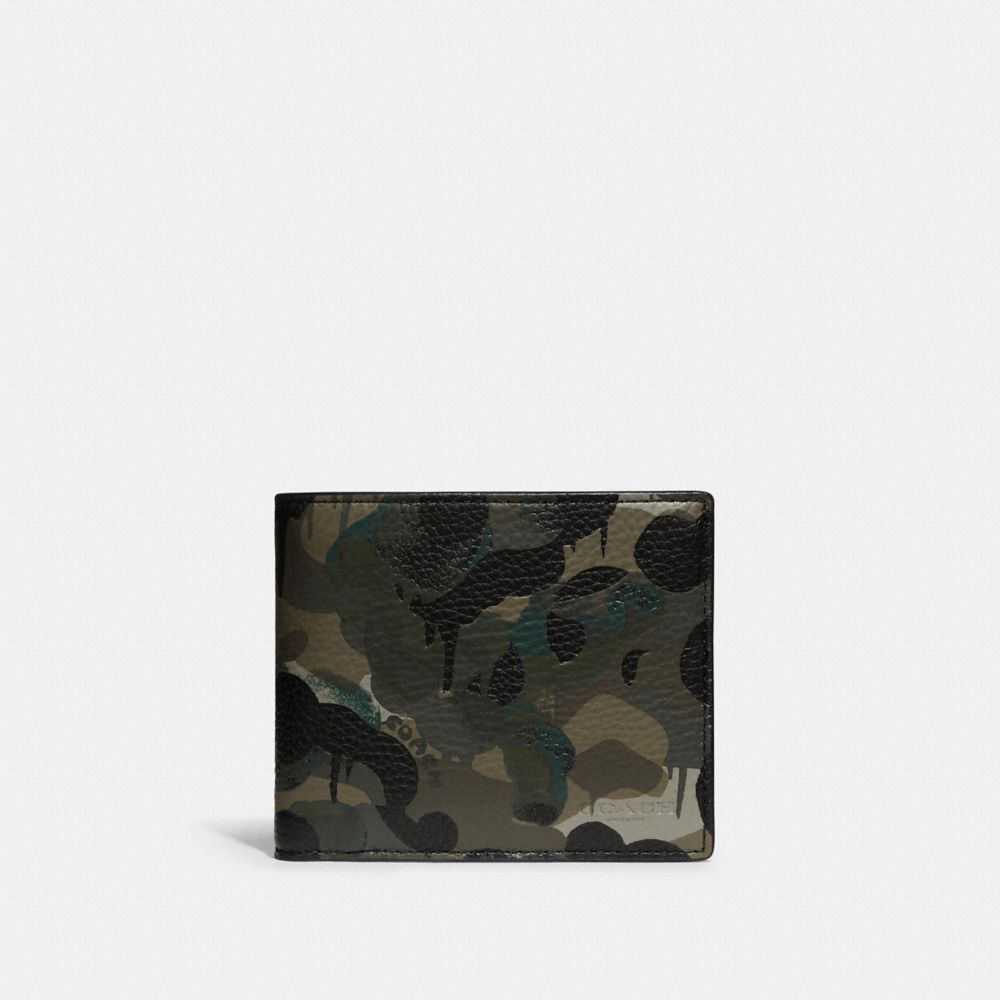 COACH C5349 3 In 1 Wallet With Camo Print GREEN/BLUE