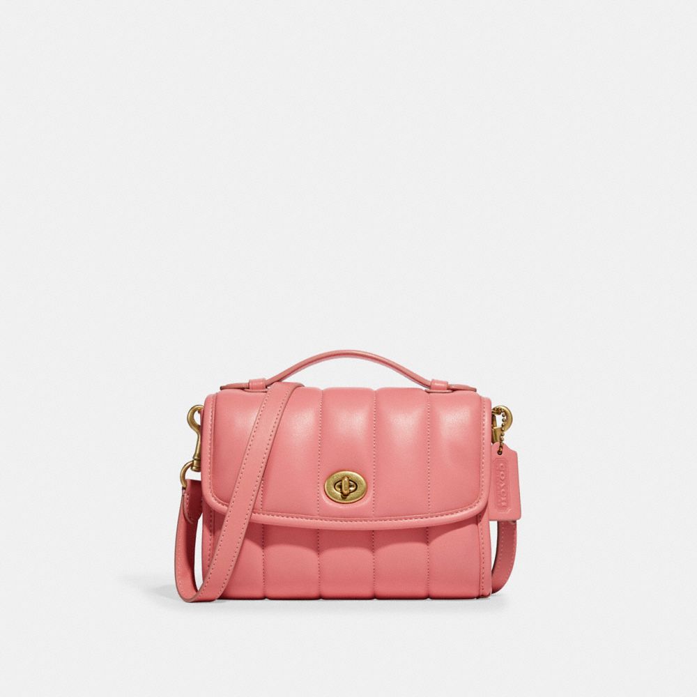 COACH C5367 - Kip Turnlock Crossbody With Quilting BRASS/CANDY PINK