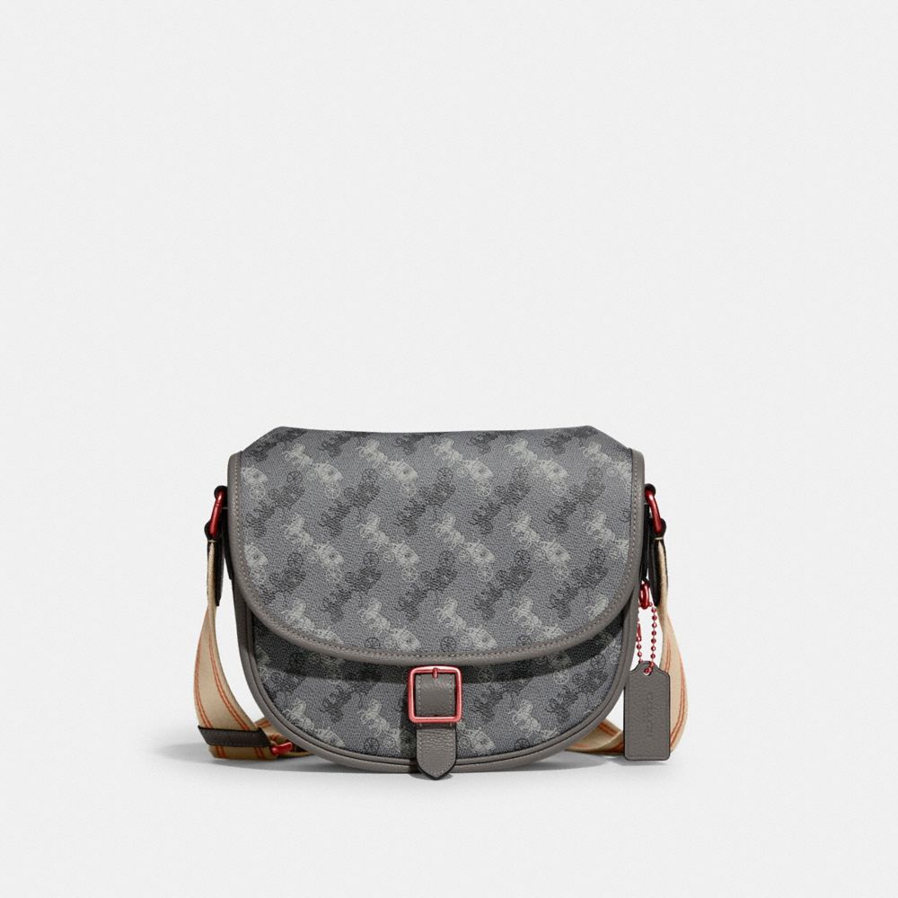 Hitch Crossbody With Horse And Carriage Print - C5383 - GREY