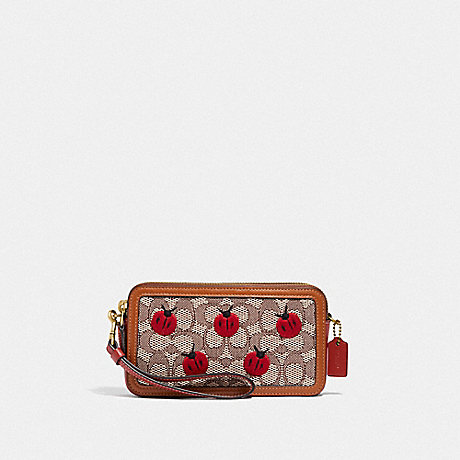 COACH C5392 Kira Crossbody In Signature Textile Jacquard With Ladybug Motif Embroidery BRASS/COCOA-BURNISHED-AMB