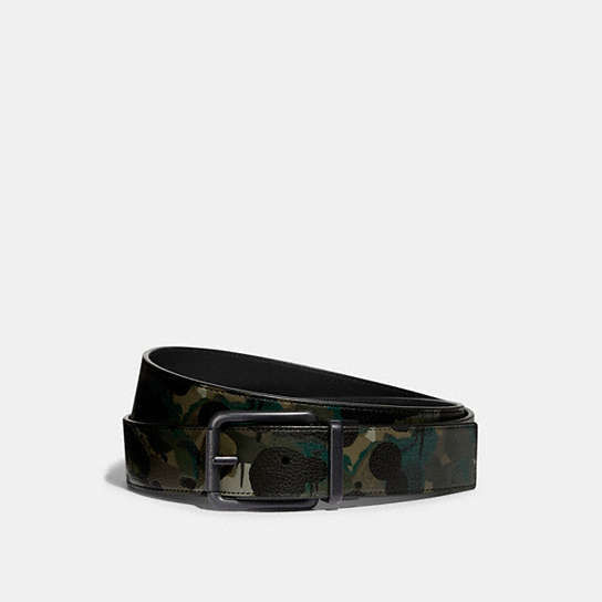C5403 - Roller Buckle Cut To Size Reversible Belt With Camo Print, 38 Mm GREEN/BLUE