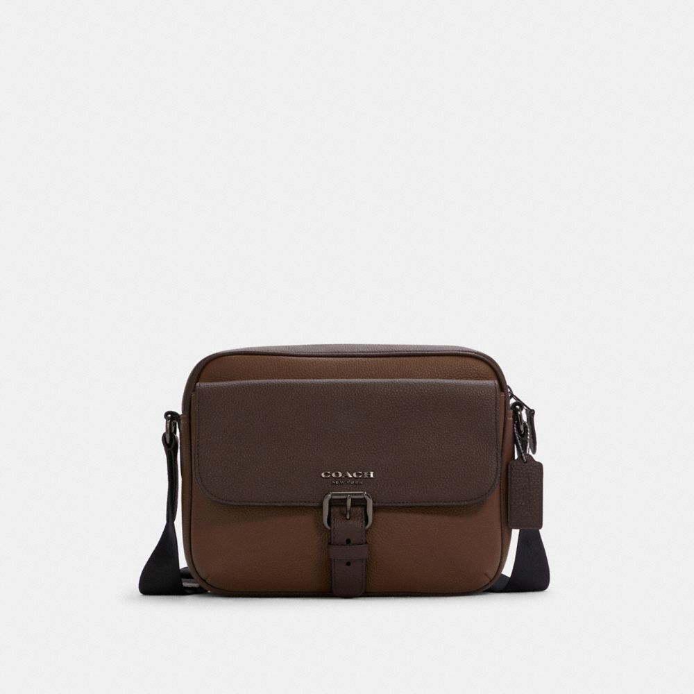 Hudson Crossbody In Heritage Colorblock - C5415 - BLACK ANTIQUE/CHALK/BLACK