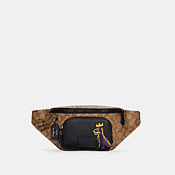 COACH C5422 Coach X Jean-michel Basquiat Track Belt Bag In Signature Canvas QB/KHAKI MULTI