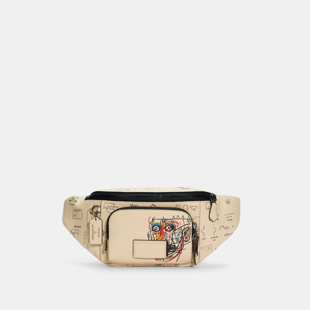 COACH X JEAN-MICHEL BASQUIAT TRACK BELT BAG - QB/IVORY MULTI - COACH C5423