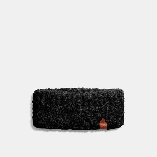 C5429 - Fleece Textured Headband Black