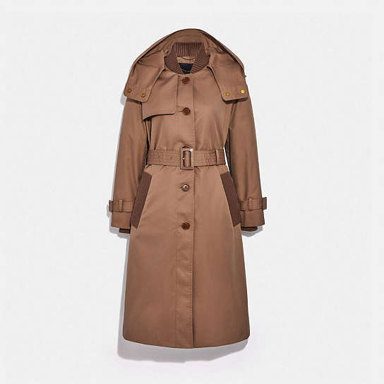 C5500 - Hooded Trench Brown