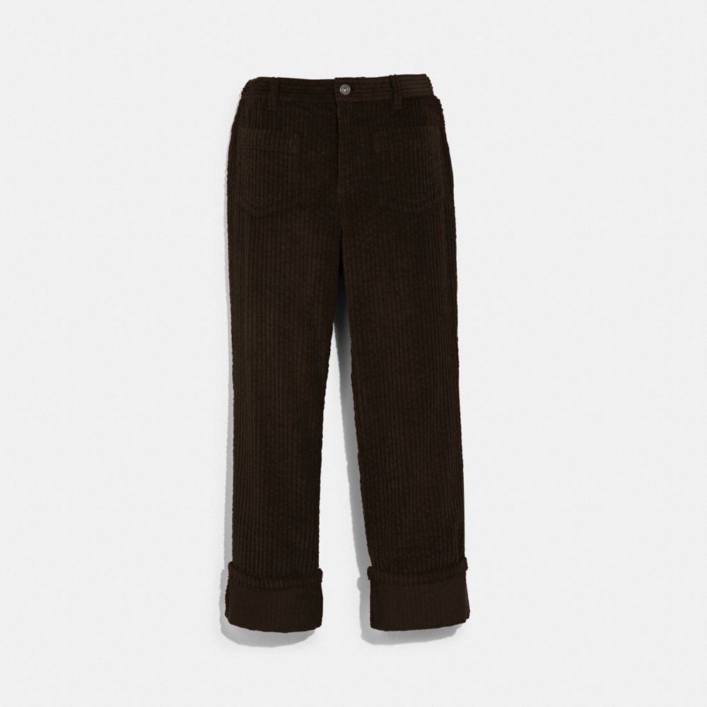 COACH C5545 Corduroy Pants Dark Teak