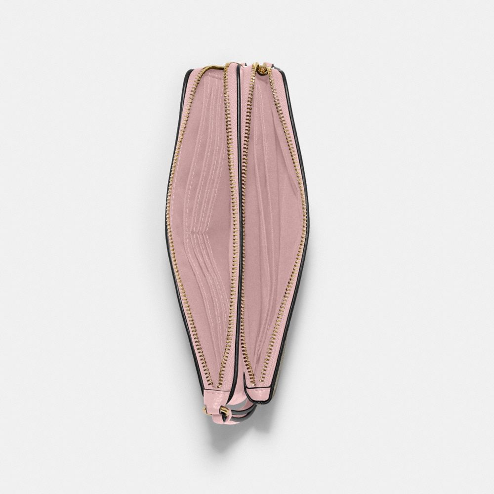 DOUBLE ZIP WALLET IN SIGNATURE CANVAS