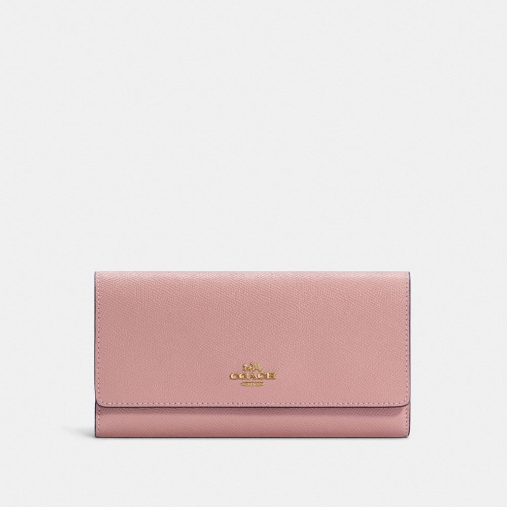 COACH C5578 - Slim Trifold Wallet GOLD/SHELL PINK