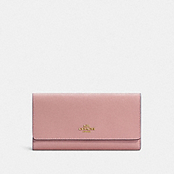 Slim Trifold Wallet - C5578 - GOLD/SHELL PINK