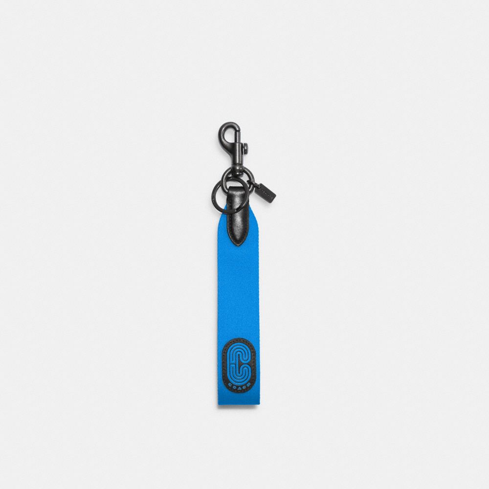 COACH C5581 LOOP KEY FOB QB/BRIGHT-BLUE