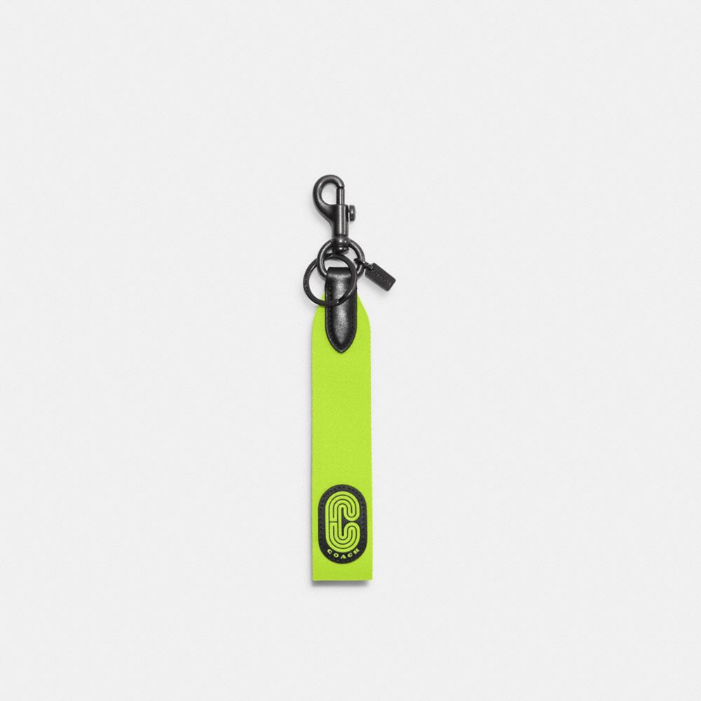 COACH LOOP KEY FOB - QB/GLO LIME - C5581