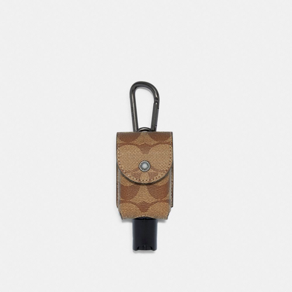 HAND SANITIZER HOLDER IN SIGNATURE CANVAS - C5593 - QB/KHAKI