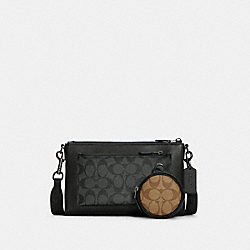 HOLDEN CROSSBODY IN SIGNATURE CANVAS - C5598 - QB/CHARCOAL/BLACK MULTI