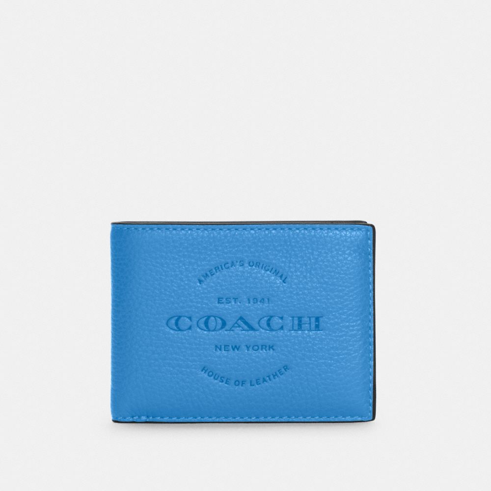 COACH SLIM BILLFOLD WALLET - QB/RACER BLUE/MIDNIGHT NAVY - C5604