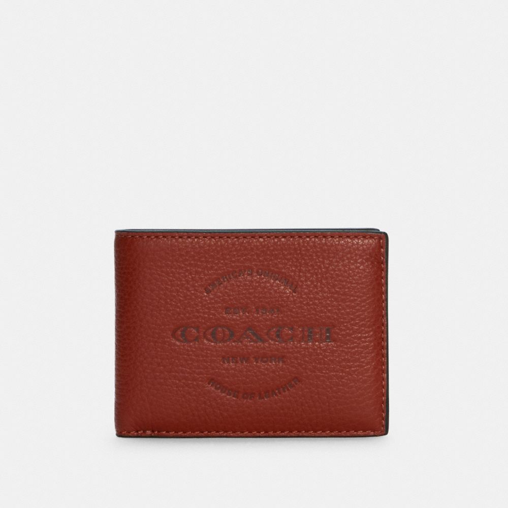 SLIM BILLFOLD WALLET - C5604 - QB/TERRACOTTA/SADDLE