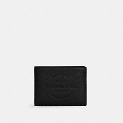 Slim Billfold Wallet - C5604 - BLACK ANTIQUE/IVORY MULTI
